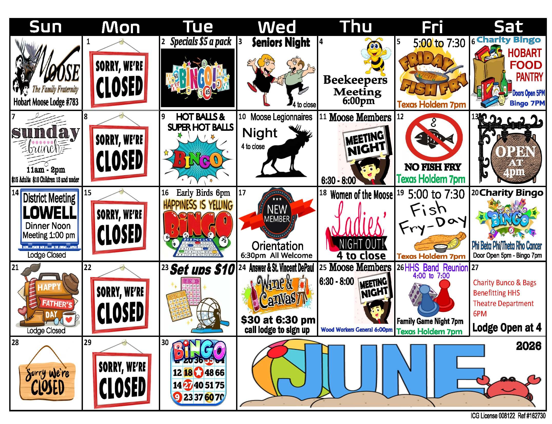 June calendar